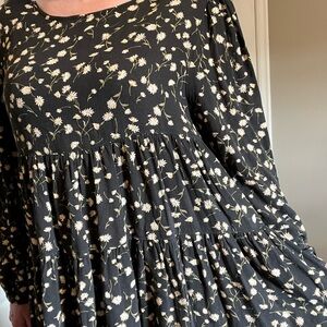 Long sleeved floral blouse